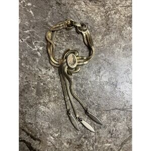 Monet Vintage Tassel Fringe‎ Charm Bracelet Estate Jewelry Pre-Owned Fox Tail